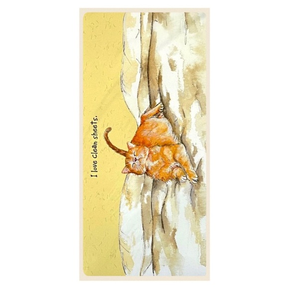 Clean Sheets Cat Greeting Card - Picture 8 of 8